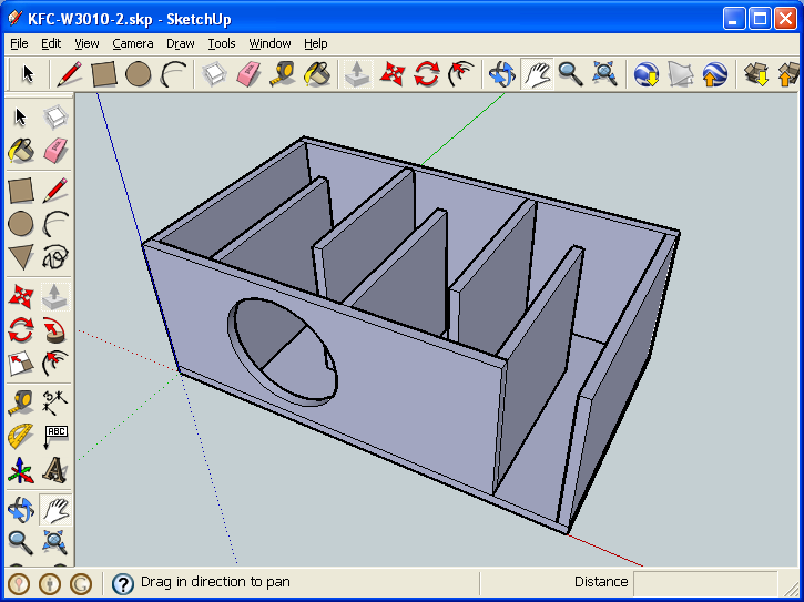 Так выглядит короб в программе Google SketchUp